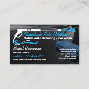 Carte De Visite Service de lavage de voiture de detailing automobi