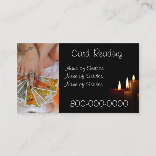 Carte De Visite Service de lecture de carte, Tarot, ect (Devant)