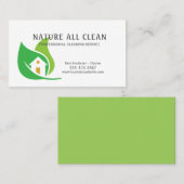 Carte De Visite Service de l'environnement de nettoyage de maison  (Devant / Derrière)