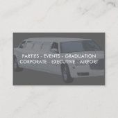 Carte De Visite Service de limousine (Dos)