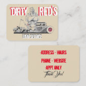 Carte De Visite Service de limousine du rouge sale (Devant / Derrière)