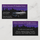 Carte De Visite Service de limousine et de chauffeur (Devant / Derrière)