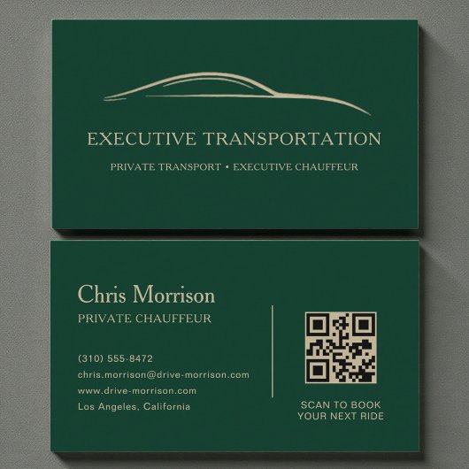 Carte De Visite Service de Limousine Premium Moderne