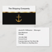 Carte De Visite Service de livraison classique Thème nautique (Devant / Derrière)