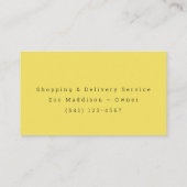 Carte De Visite Service de livraison de conception de nourriture v (Dos)