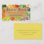 Carte De Visite Service de livraison de conception de nourriture v (Devant / Derrière)