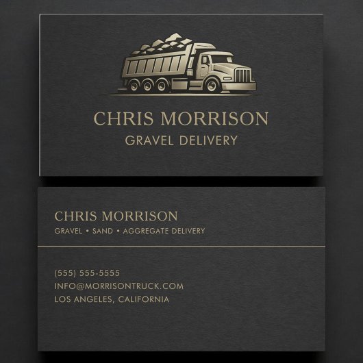 Carte De Visite Service de livraison de gravier Professionnel