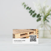 Carte De Visite Service de livraison de palettes en bois Code QR (Debout devant)