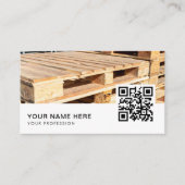 Carte De Visite Service de livraison de palettes en bois Code QR (Devant)