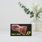 Carte De Visite Service de livraison de pizza comme taxi de pizza (Debout devant)