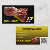 Carte De Visite Service de livraison de pizza comme taxi de pizza (Devant / Derrière)