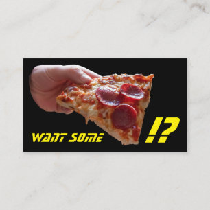 Carte De Visite Service de livraison de pizza type pizza en taxi p