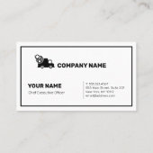 Carte De Visite Service de livraison Modern Black & White Professi (Dos)