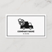 Carte De Visite Service de livraison Modern Black & White Professi (Devant)
