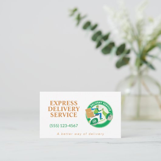Carte De Visite Service de livraison professionnelle (Debout devant)
