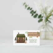 Carte De Visite Service de location de Cabine de style Woodland (Debout devant)