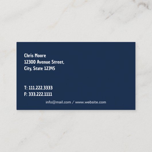 Carte De Visite Service de location de voitures (Dos)