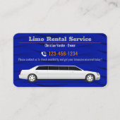 Carte De Visite Service De Location Et De Conducteur Limo | Luxe (Devant)