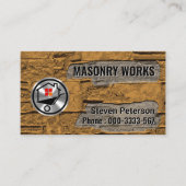 Carte De Visite Service de maçonnerie de murs en ciment en brique (Devant)