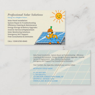 Carte De Visite Service de maintenance de nettoyage de panneaux so