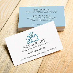 Carte De Visite Service de maintenance pour entrepreneur moderne
