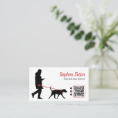 Carte De Visite Service de marche de chien moderne marcheur chien  (Debout devant)