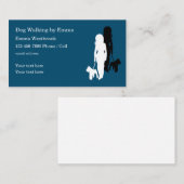 Carte De Visite Service de marche des chiens Simple et moderne (Devant / Derrière)