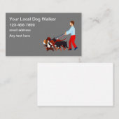 Carte De Visite Service de marchette de chien simple Moderne  (Devant / Derrière)