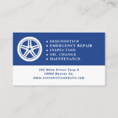 Carte De Visite Service de mécanicien mobile professionnel de répa (Dos)