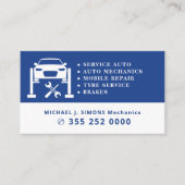 Carte De Visite Service de mécanicien mobile professionnel de répa (Devant)