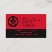 Carte De Visite Service de mécanicien mobile professionnel de répa (Dos)