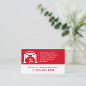 Carte De Visite Service de mécanicien mobile professionnel de répa (Debout devant)