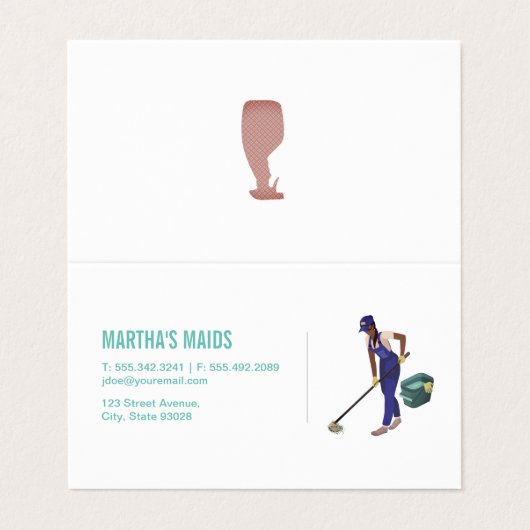 Carte De Visite Service de ménage (Extérieur déplié)