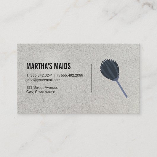 Carte De Visite Service de ménage | Broom Dusting (Devant)