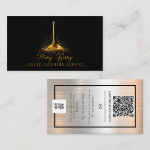 Carte De Visite Service de ménage de la maison - Logo de la serrur