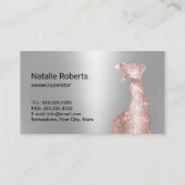 Carte De Visite Service de ménage de la maison Rose Gold & Silver (Dos)