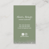 Carte De Visite Service de ménage de la maison Sage Green (Dos)