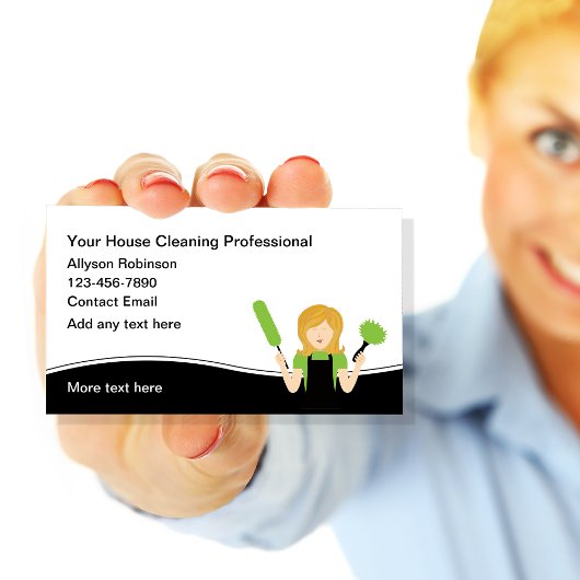 Carte De Visite Service de ménage de la maison tendance