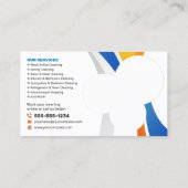 Carte De Visite Service de ménage de ménage de bureau de ménage (Dos)