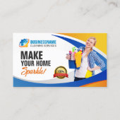 Carte De Visite Service de ménage de ménage de bureau de ménage (Devant)