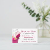 Carte De Visite Service de ménage du regroupement des fournitures  (Debout devant)