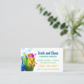 Carte De Visite Service de ménage du regroupement des fournitures (Debout devant)