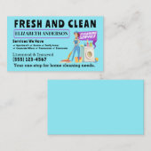 Carte De Visite Service de ménage du regroupement des fournitures (Devant / Derrière)