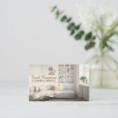 Carte De Visite Service de ménage intérieur propre professionnel (Debout devant)