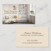 Carte De Visite Service de ménage intérieur propre professionnel (Devant / Derrière)