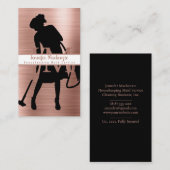 Carte De Visite Service de ménage ménage Rose de nettoyage Or (Devant / Derrière)