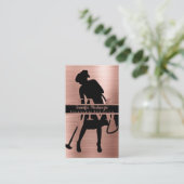 Carte De Visite Service de ménage ménage Rose de nettoyage Or (Debout devant)