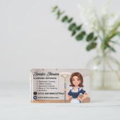 Carte De Visite Service de Ménage Moderne (Debout devant)