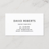 Carte De Visite Service de ménage professionnel de nettoyage de ma (Dos)