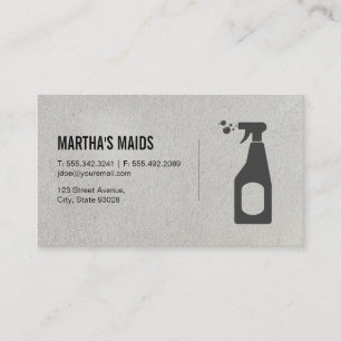 Carte De Visite Service de ménage   Spray nettoyant